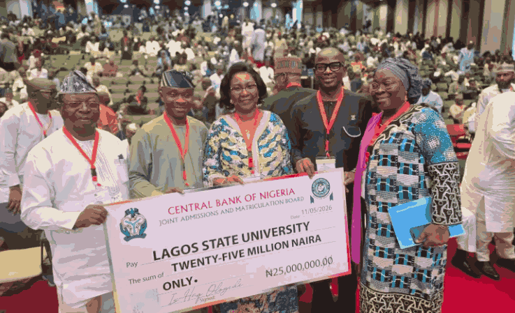LASU Received N25m Cash Prize as a JAMB Merit Award