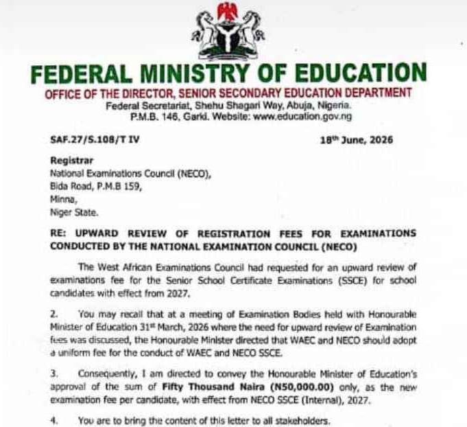 50000 NECO Fee for 2027: Education Advocates Reject Proposed N50,000 Registration Fee, Demand Review