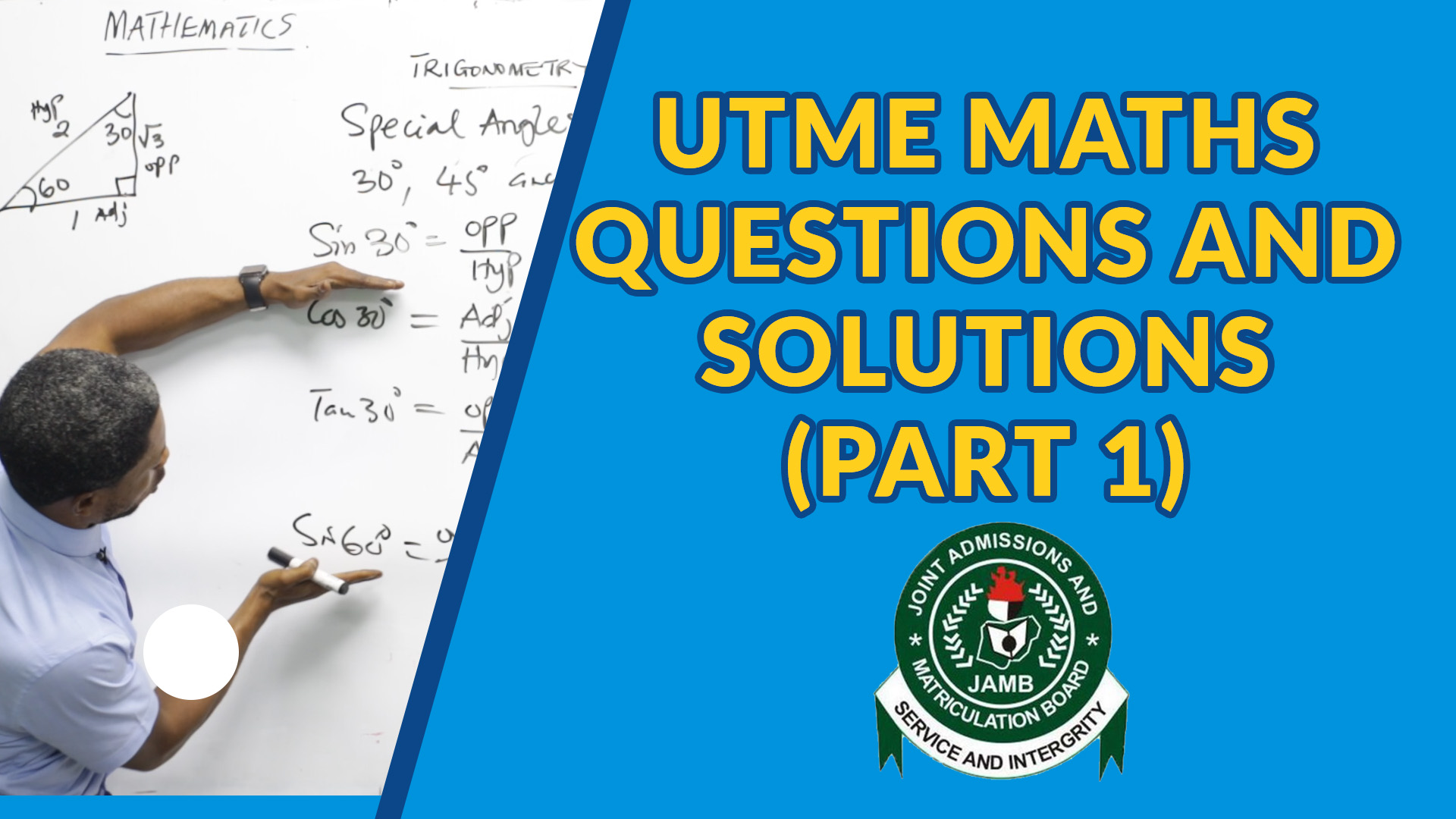 JAMB 2023 MATHS QUESTIONS AND ANSWERS WITH SOLUTIONS REVISION | PART 1 | QUESTION 1-20
