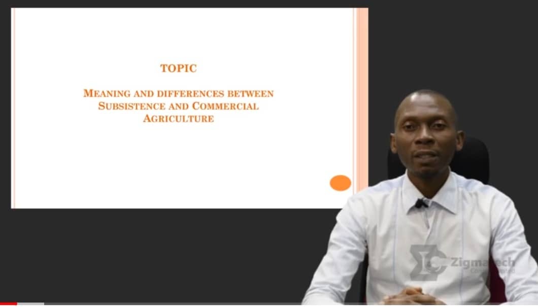 SUBSISTENCE AND COMMERCIAL AGRICULTURE