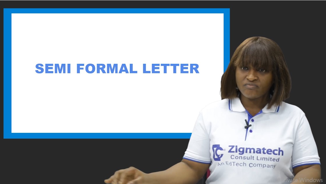 SEMI-FORMAL LETTER WRITING
