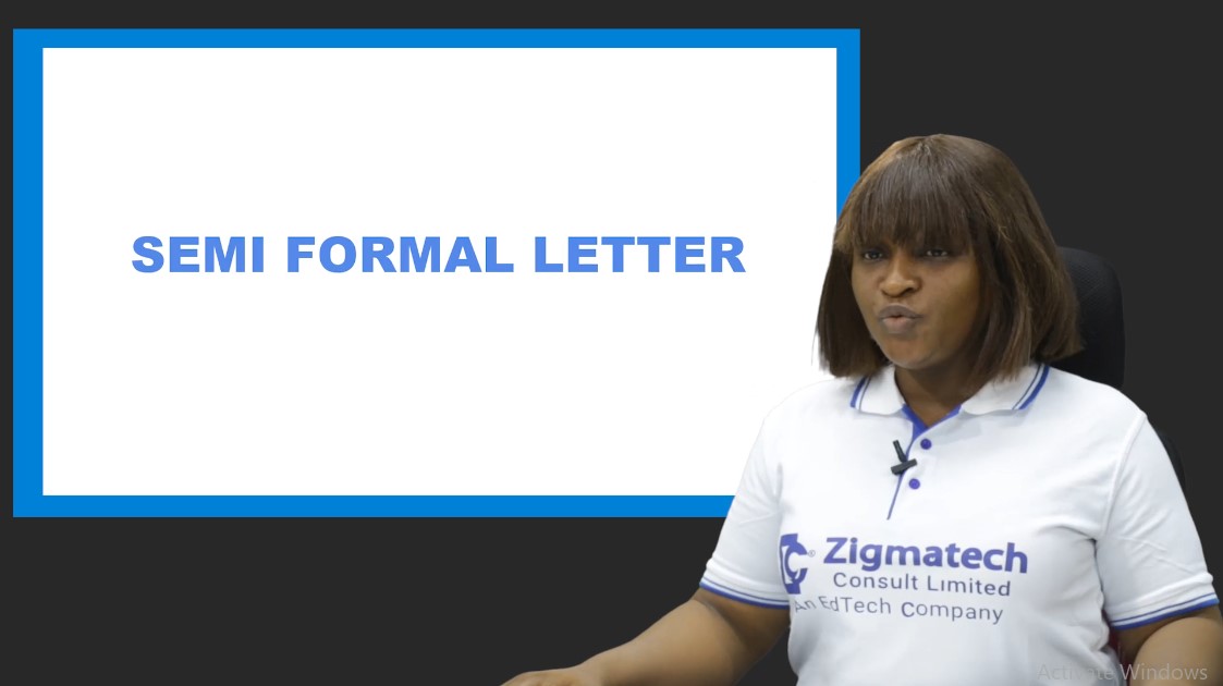 SEMI-FORMAL LETTER WRITING