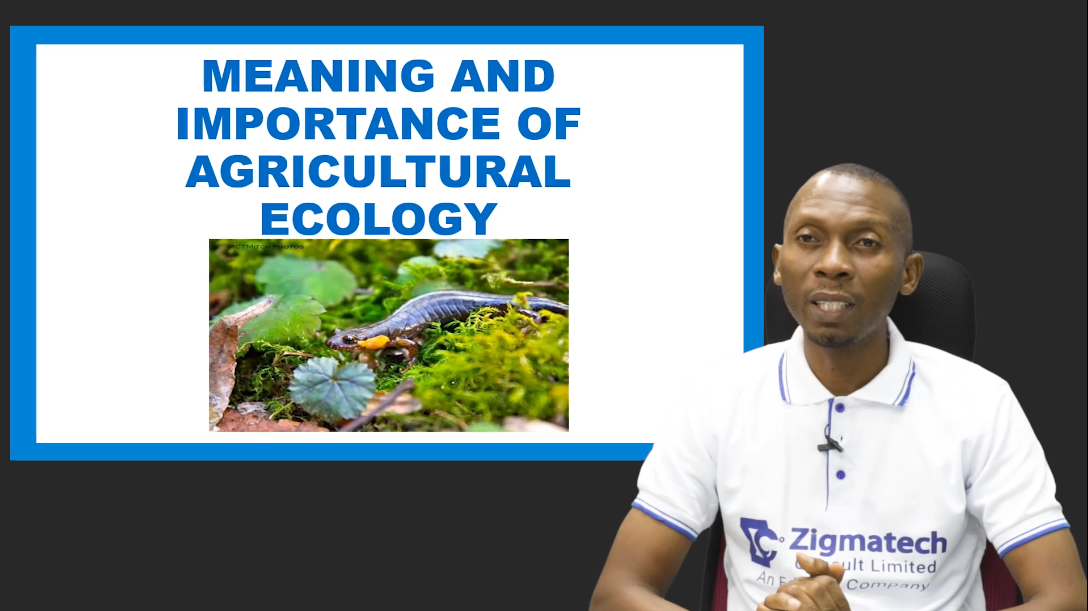 MEANING, AND IMPORTANCE OF AGRICULTURAL ECOLOGY